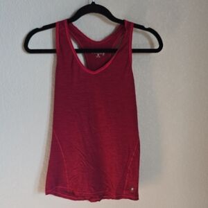 Smartwool Merino Wool Striped Racerback Tank Top - Magenta Pink / Burgundy - Med